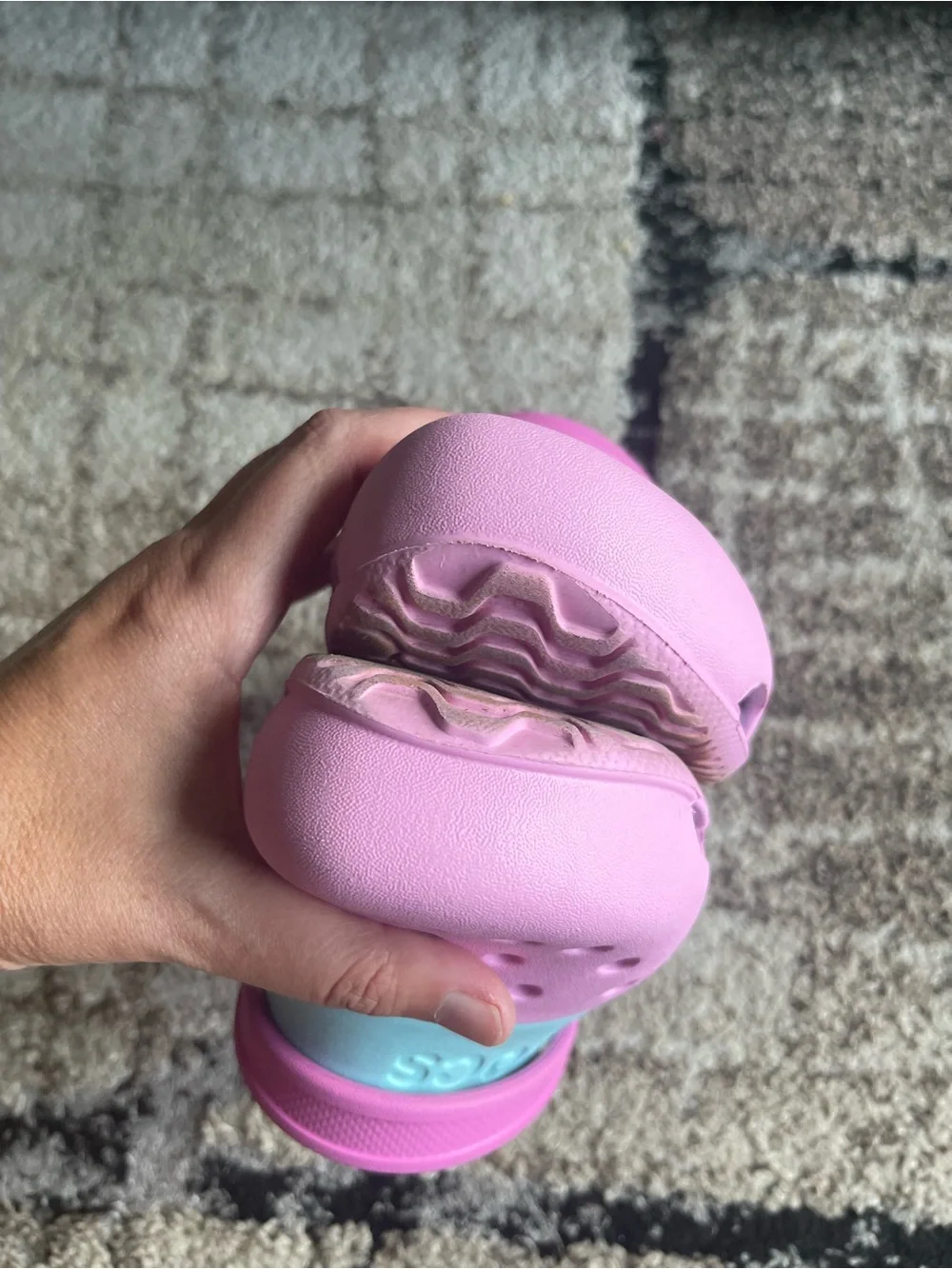 Crocs Kids Electro II Clogs two-tone pink and blue